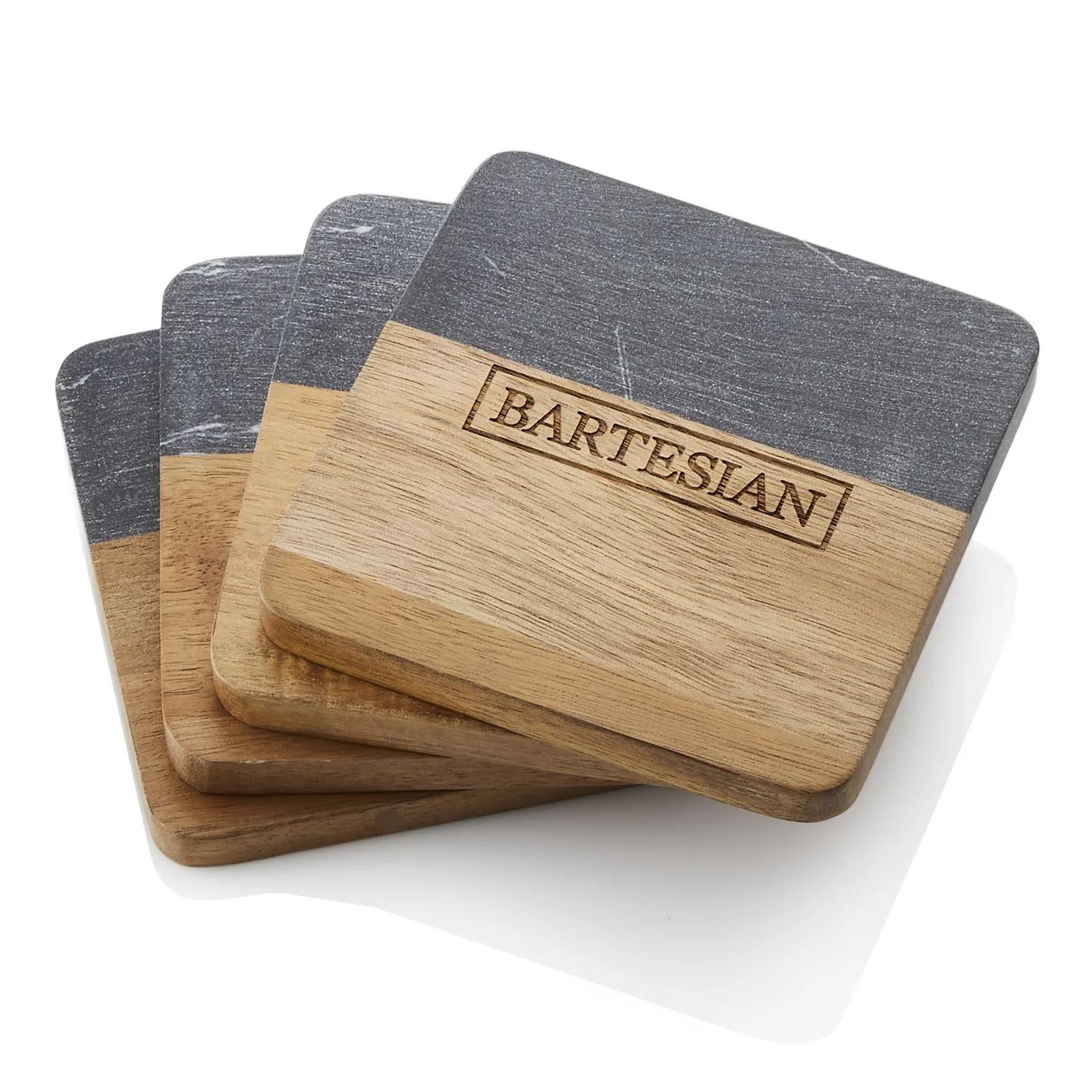 Cutting Board with Coasters - Set of 4 - Image 3