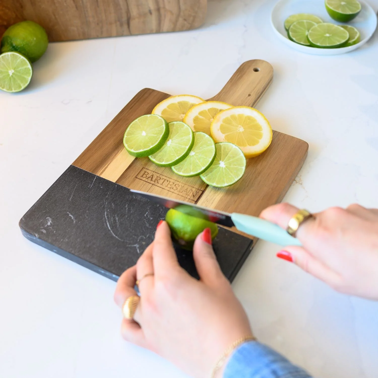 Cutting Board with Coasters - Set of 4 - Image 7