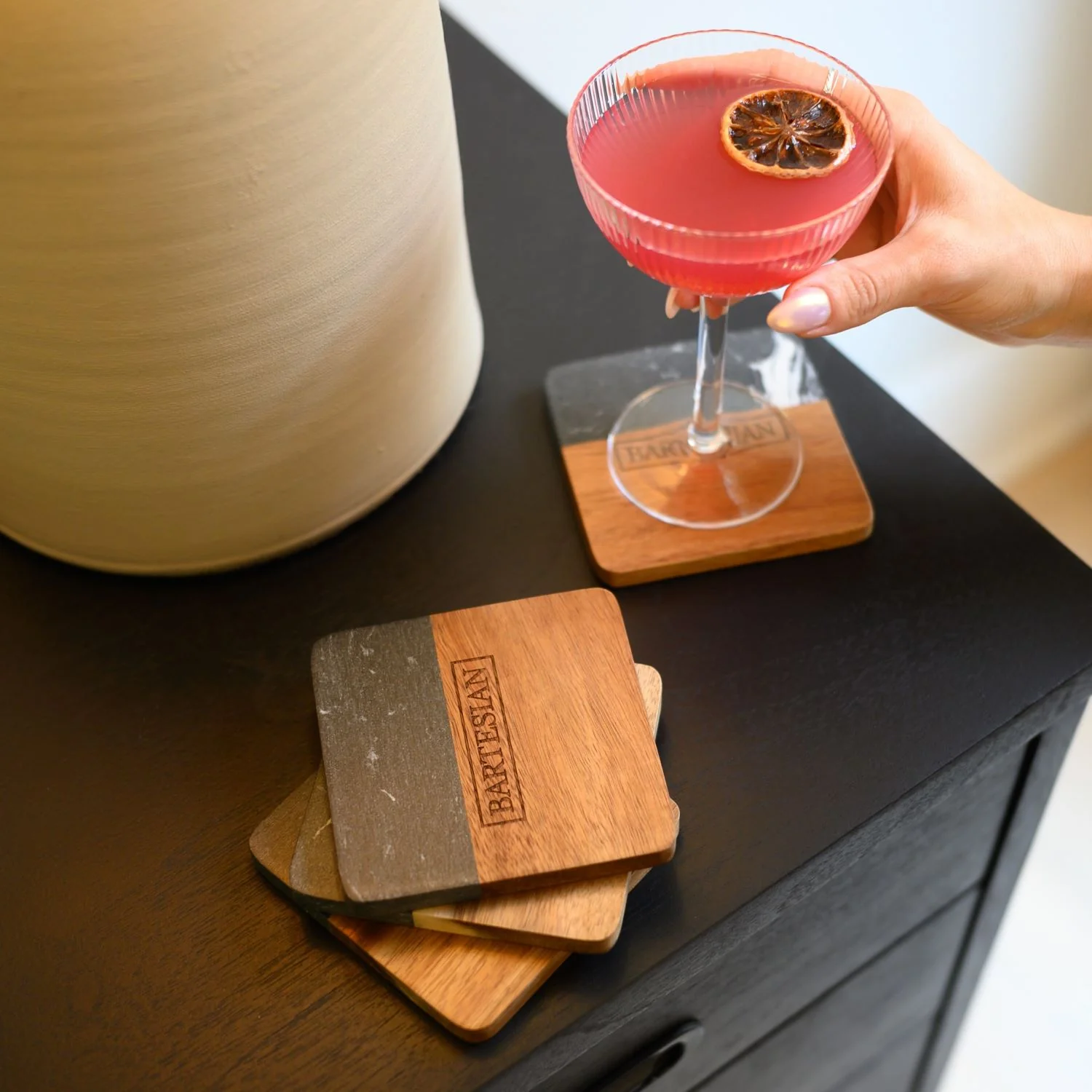 Cutting Board with Coasters - Set of 4 - Image 8